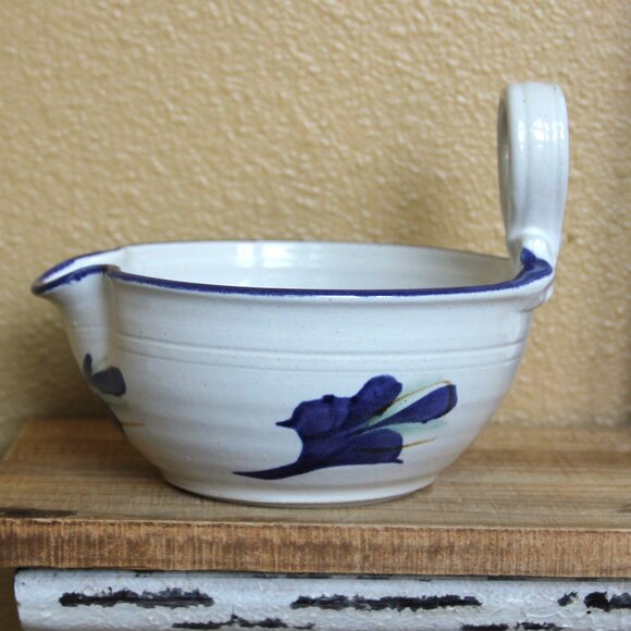 Vintage Signed Art Studio Pottery Batter Mixing Bowl Lead Free Dishwasher Safe - Picture 6 of 14